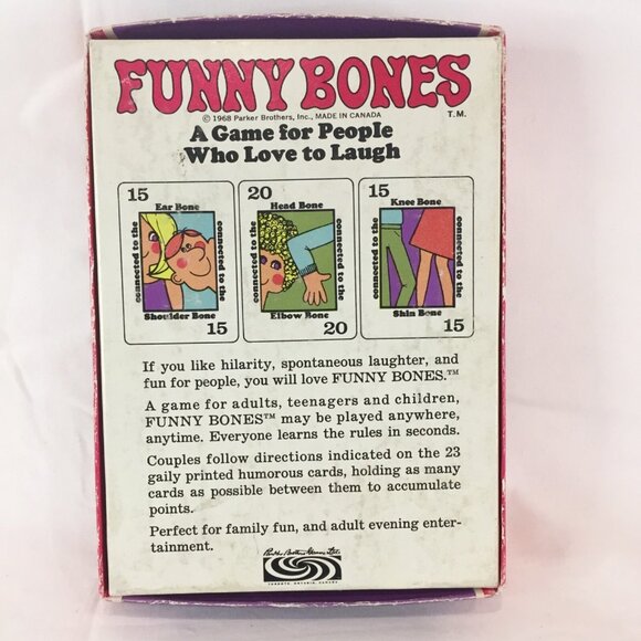 Funny Bones by Parker Brothers 1968 Card Game COMPLETE Made In Canada - Picture 2 of 11
